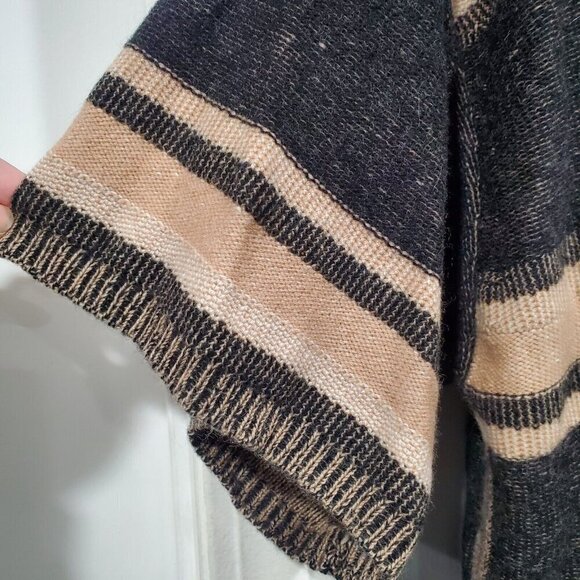 Vince Brown Stripe Wool Cashmere Open Front Cardigan Sweater Short-Sleeved XS/S - Picture 12 of 15